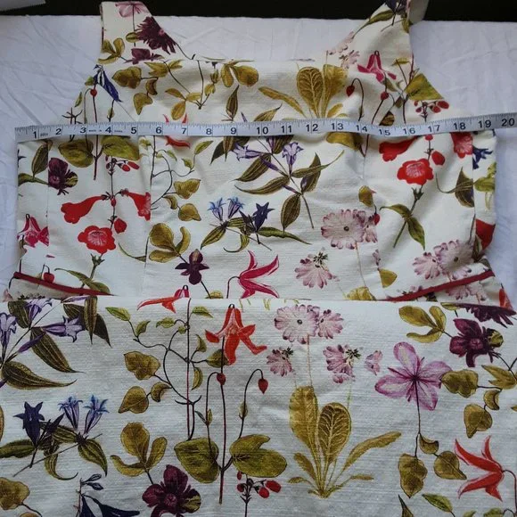 Lands' End Summer Floral Botanical Plus Size Lined Pockets Midi Dress - Picture 12 of 16